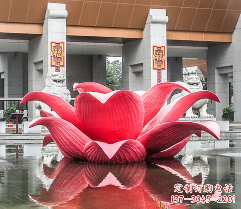 安阳完美满足你的不锈钢荷花雕塑