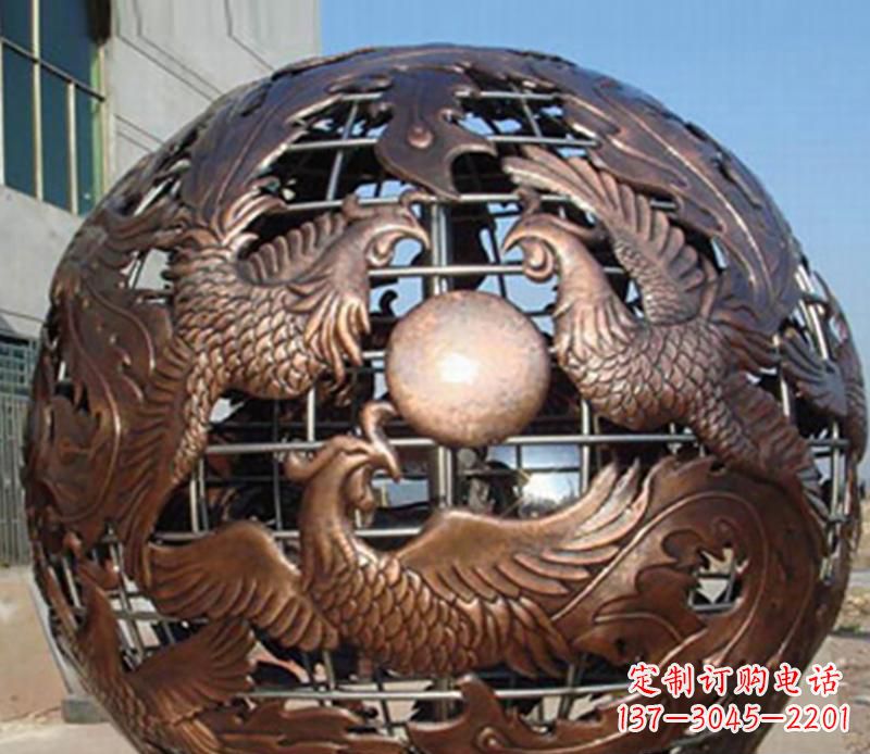安阳中领雕塑定制经典龙凤雕塑;