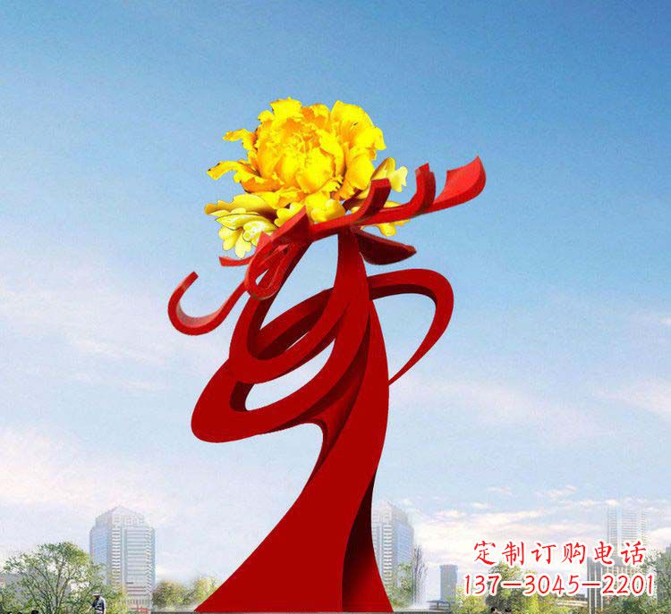 安阳中领雕塑：牡丹花开，把美景永久定格
