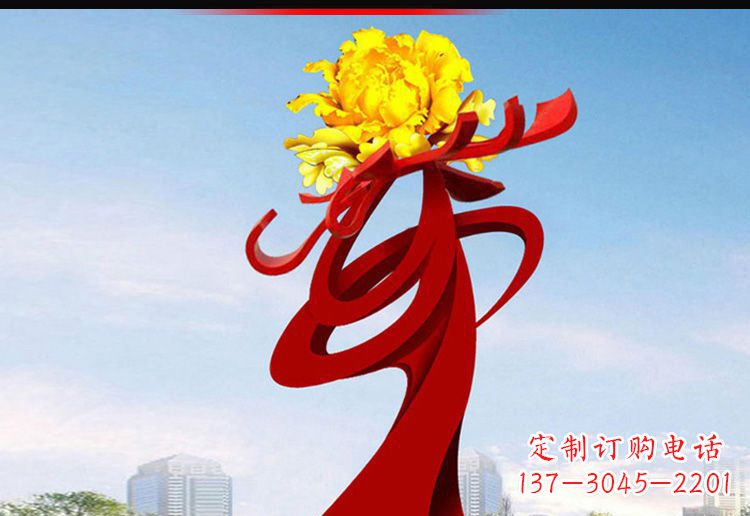 安阳欣赏静谧的雕塑之美：不锈钢牡丹花雕塑