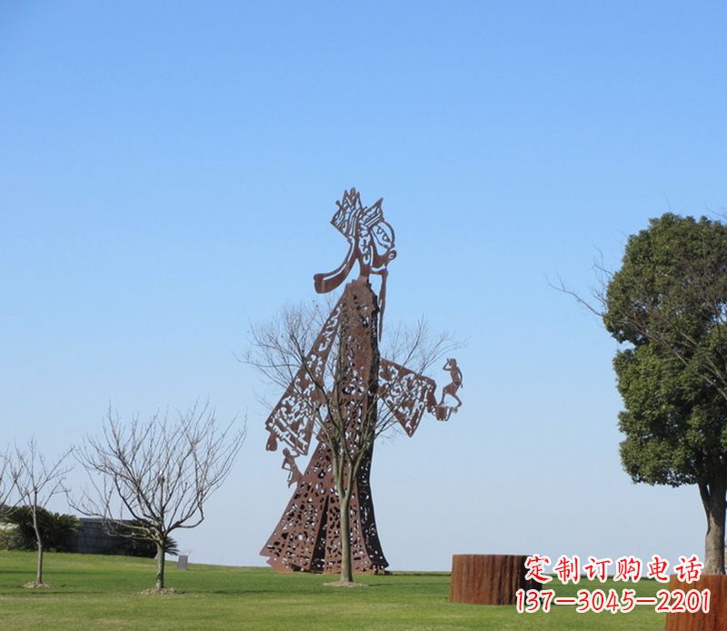 安阳全新不锈钢艺术皮影戏雕塑