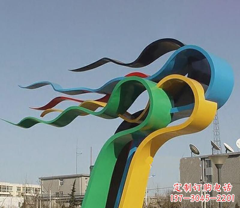 安阳现代时尚飘带景观雕塑