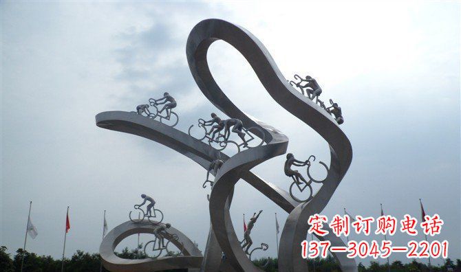 安阳让你个性十足的自行车雕塑