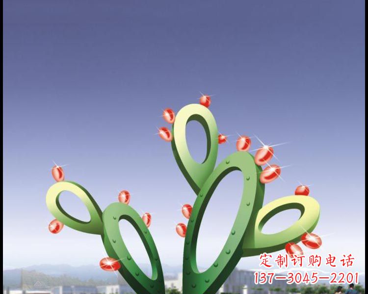 安阳视觉焕发的不锈钢仙人掌景观雕塑