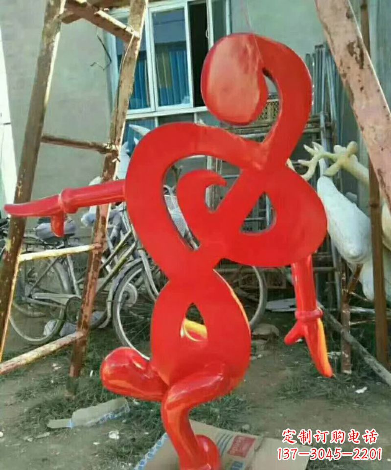 安阳中领雕塑-不锈钢音符抽象雕塑