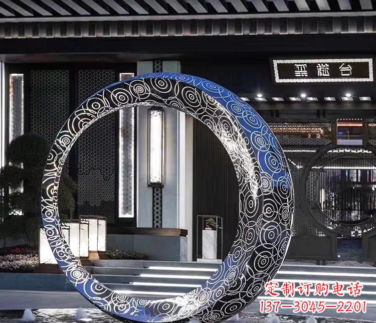 安阳精致圆环喷泉雕塑陪伴你的绿色城市