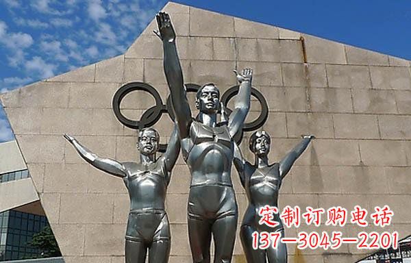 安阳中领雕塑|不锈钢运动员雕塑