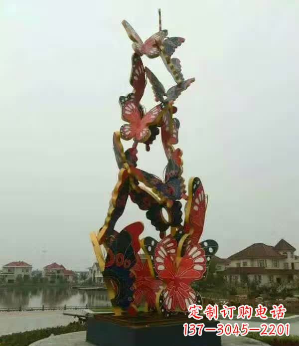 安阳中领雕塑:精美不锈钢蝴蝶雕塑