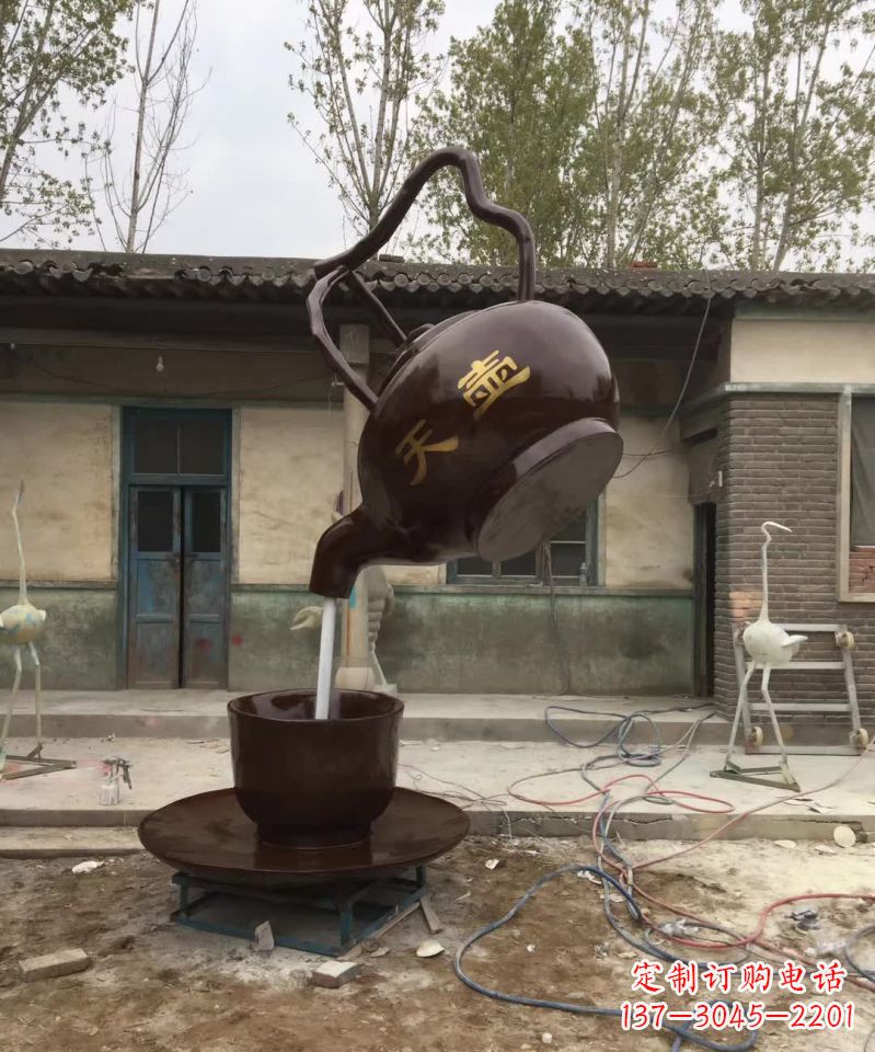 安阳茶壶精美铜雕,为您打造经典景观雕塑