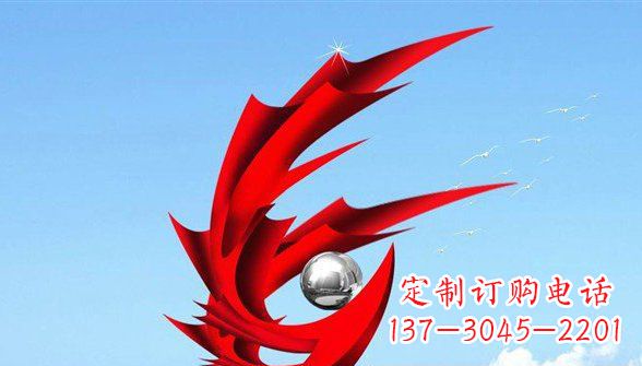 安阳传统凤凰不锈钢雕塑，带来中国传统文化的神秘气息