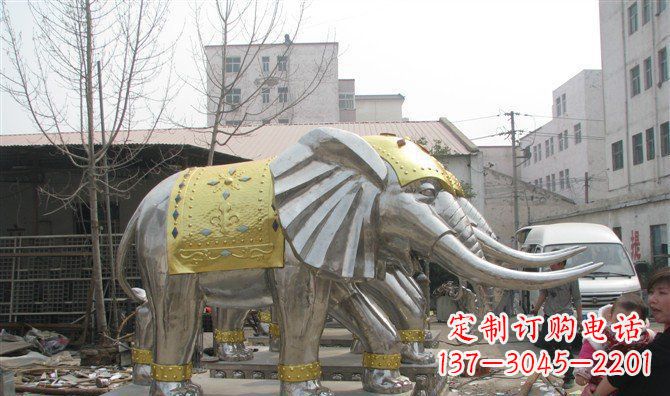 安阳巨大不锈钢大象雕塑