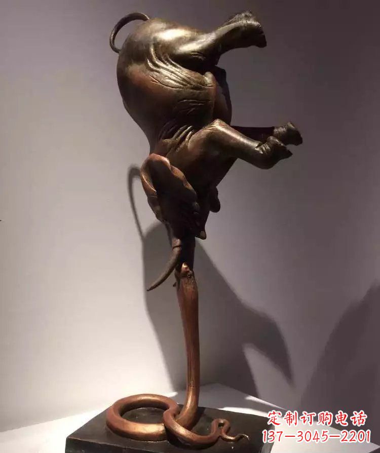 安阳中领雕塑铜质大象倒立雕塑