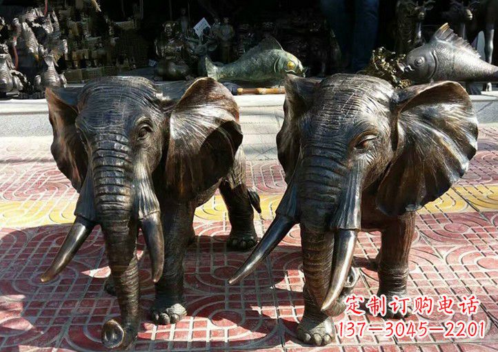 安阳广场大象铜雕