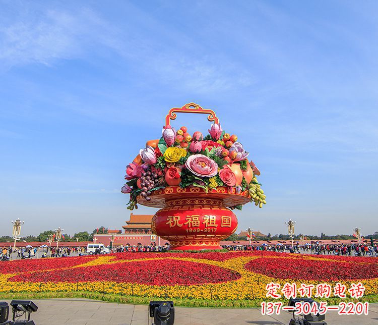 安阳大型不锈钢花篮雕塑,艺术缔造美好景观