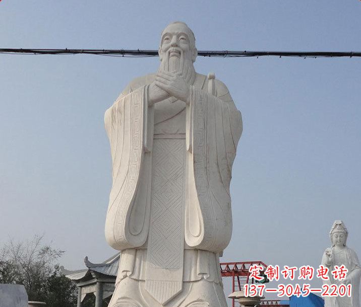 安阳雕刻传统文化——中领雕塑的大型石雕孔子