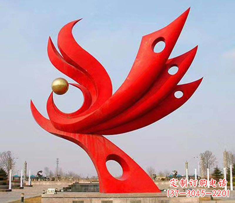 安阳中领雕塑——高质量的凤凰不锈钢雕塑