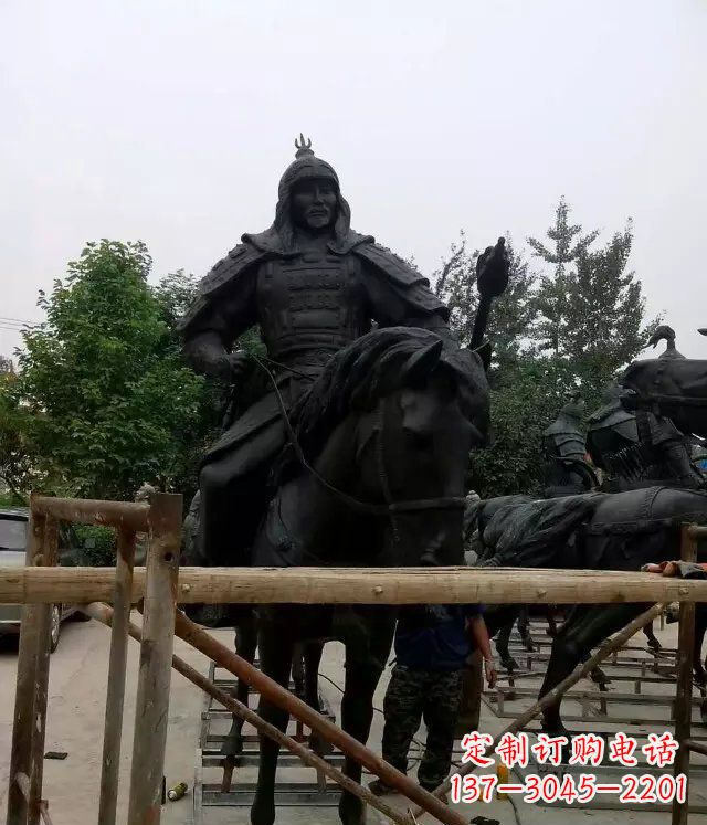 安阳浪漫古将骑马铜雕,让您感受古代将军的风采!