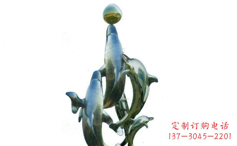 安阳优雅而精致的海豚雕塑