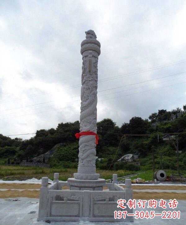安阳高质感汉白玉华表雕塑,让您的空间时尚更有品位