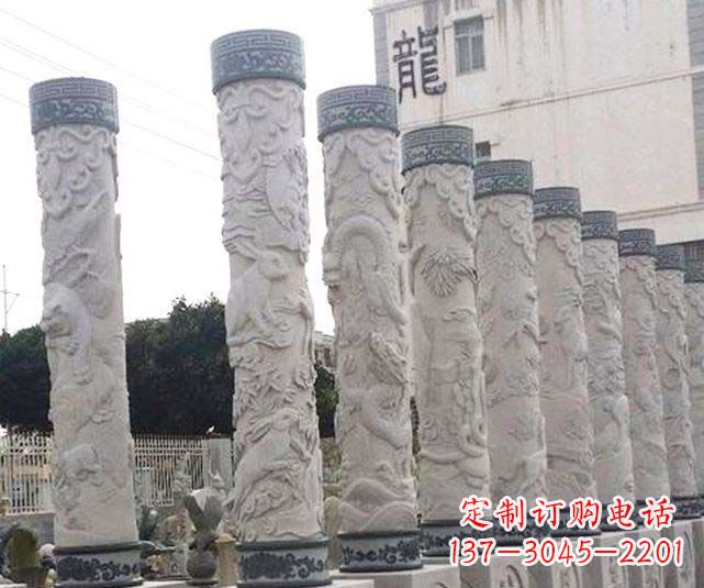 安阳中领雕塑大理石古典龙柱石雕