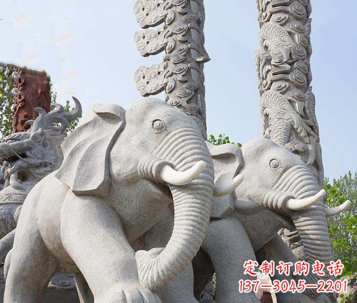 安阳精美大象雕塑,点缀广场雅致之美