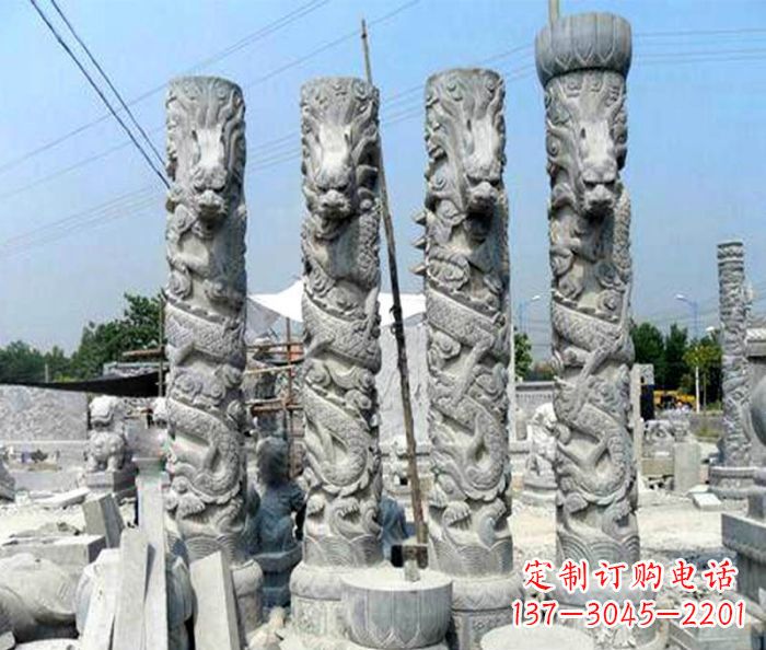 安阳浩大神秘的龙柱石雕