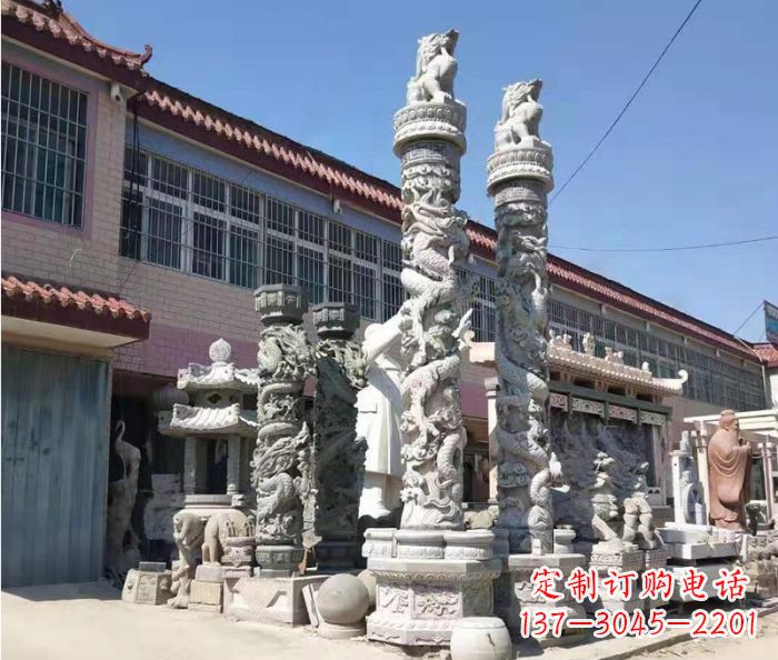 安阳品质考究的大理石龙柱石雕