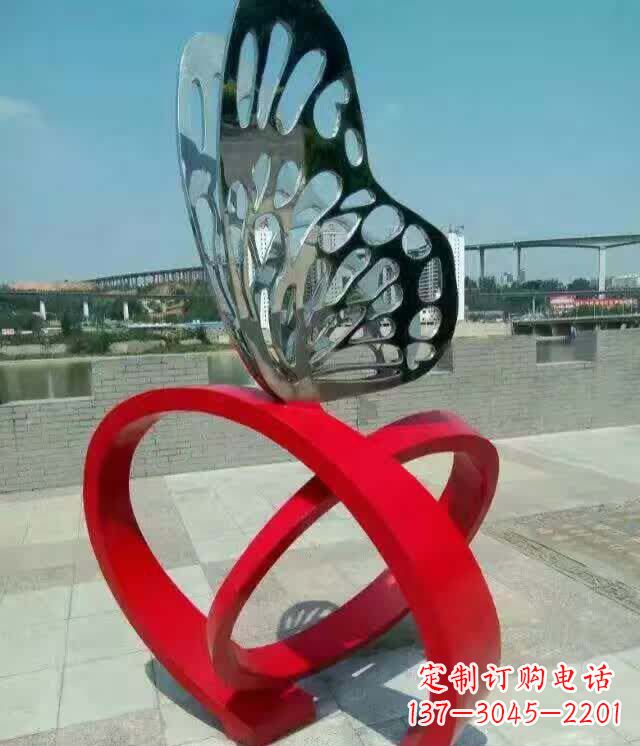 安阳中领雕塑|以不锈钢打造的高端蝴蝶雕塑