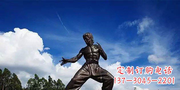 安阳流派经典不朽:李小龙名人铜雕