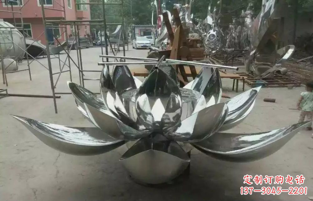 安阳精致独特的莲花不锈钢雕塑