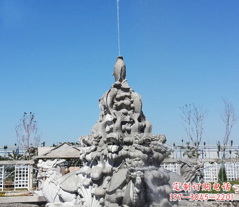 安阳令人称羡的广场龙龟喷泉石雕
