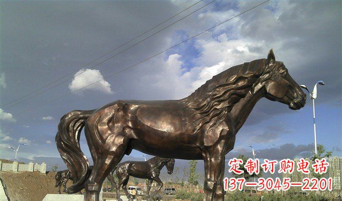 安阳精致细腻的马动物铜雕