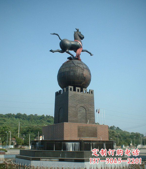 安阳地球城市景观铜雕,永恒传承着历史记忆