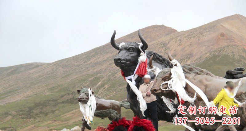 安阳完美纪念:牦牛景观铜雕