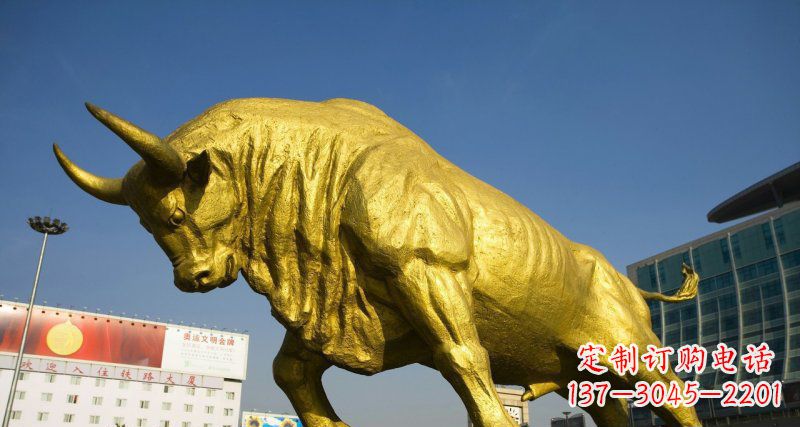 安阳广场牛动物铜雕
