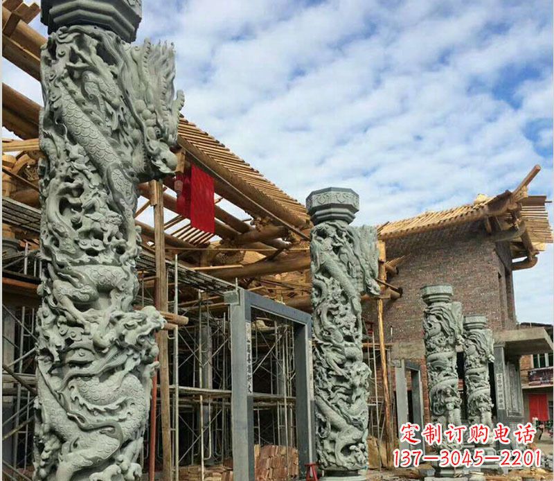 安阳高雅大气的龙柱石雕