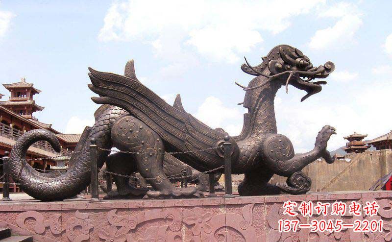 安阳舞动古典风采的貔貅铜雕
