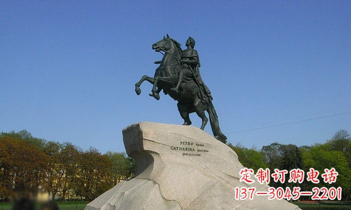 安阳高贵威武的骑马铜雕