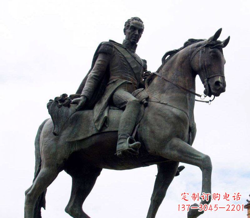 安阳中领雕塑:西方风格骑马铜雕