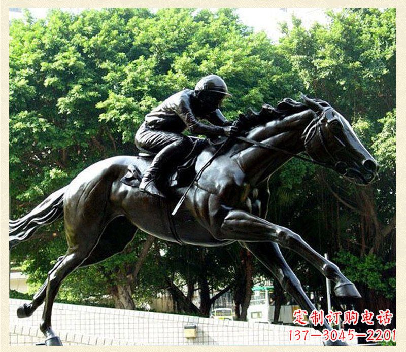 安阳精致骑马铜雕,把自然艺术带入生活