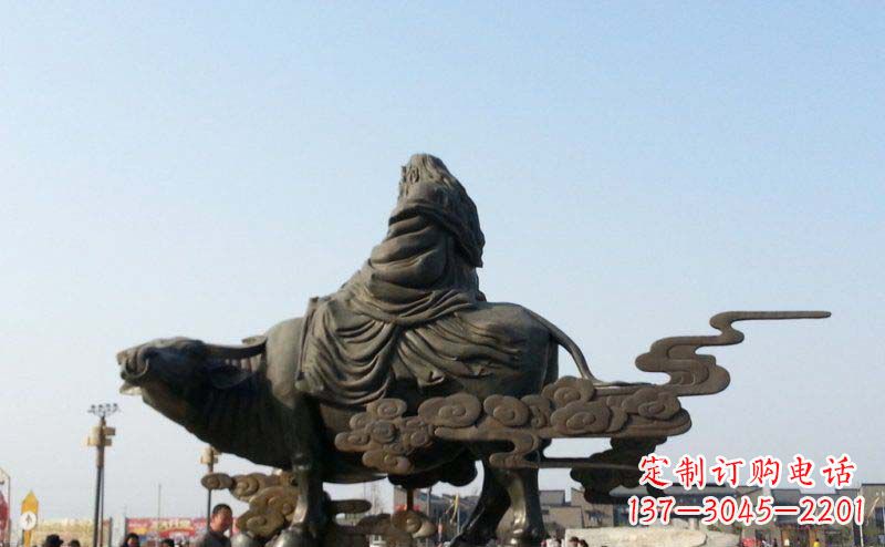 安阳精美雕塑-老子景观铜雕