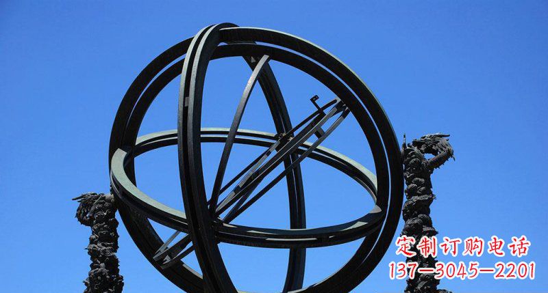 安阳华丽外观,古老意蕴——青铜浑天仪雕塑