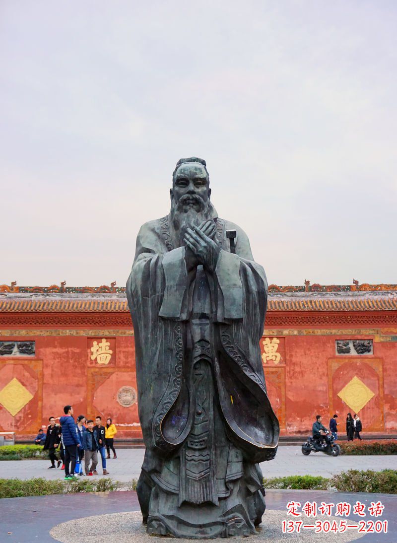 安阳传承智慧,典藏精美青铜孔子雕塑