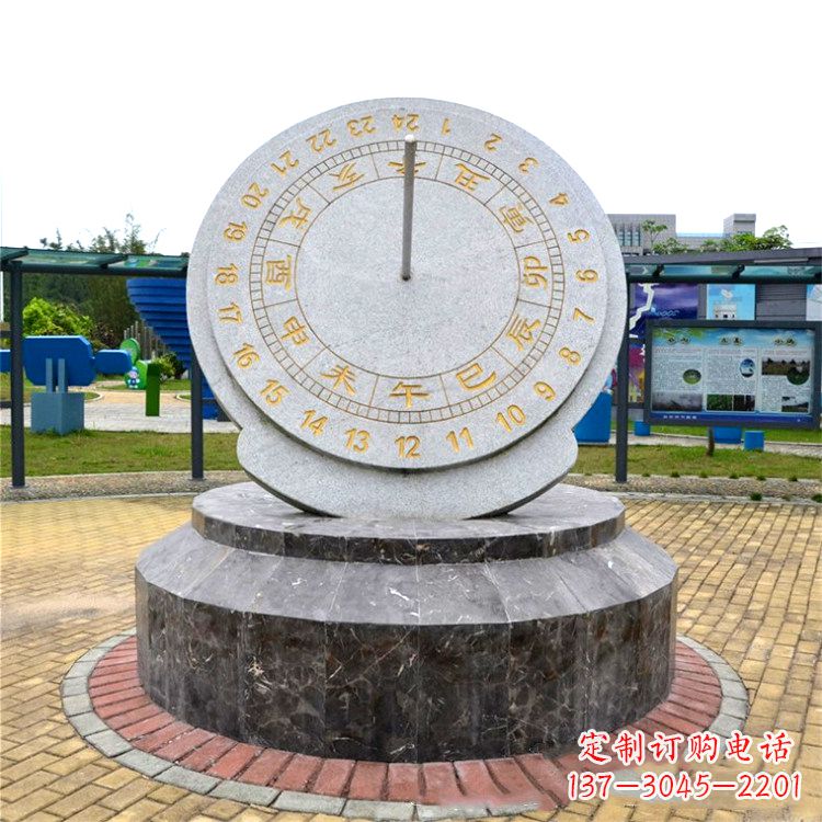 安阳与众不同的精美日晷石雕塑