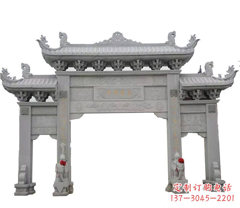 安阳广场牌坊石艺雕塑,增添非凡的景观魅力