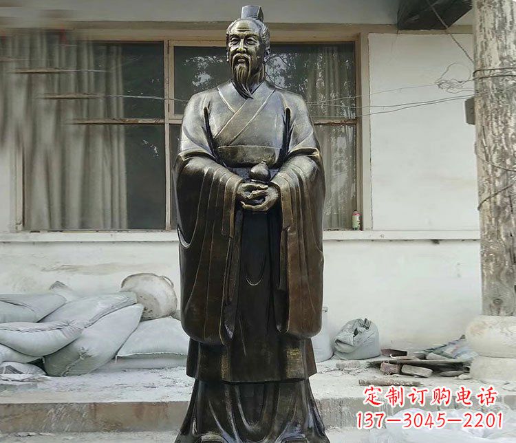 安阳扁鹊人物铜雕塑,高雅栩栩如生