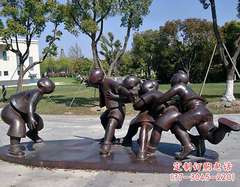安阳中领雕塑老鹰抓小鸡铜雕塑