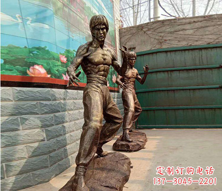 安阳专业定制李小龙铜雕小品