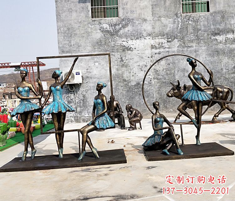 安阳领雕塑-精美女性铜雕塑