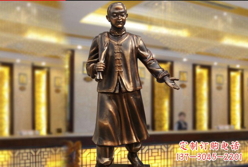 安阳精致传统,店小二人物雕塑